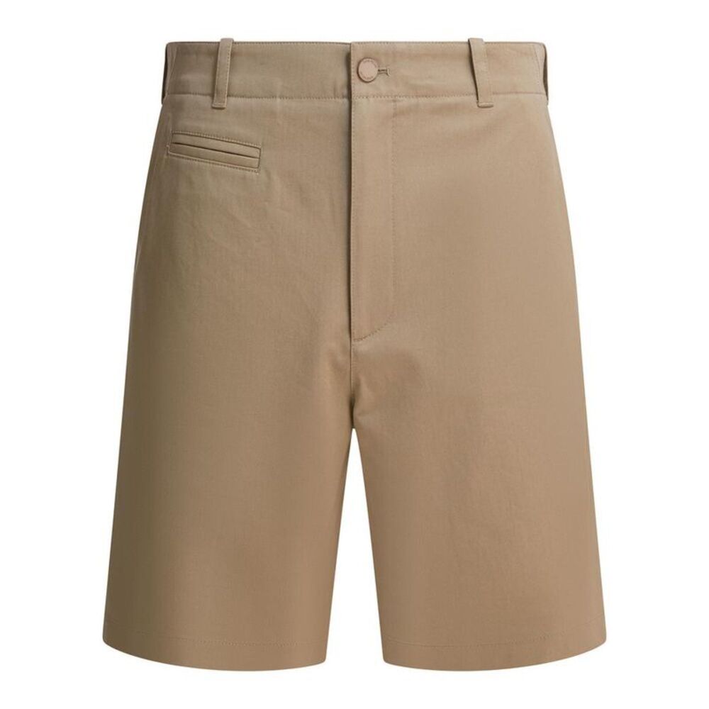GIVENCHY Cotton Twill Flat Front Shorts Men Beige Pants